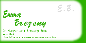emma brezsny business card